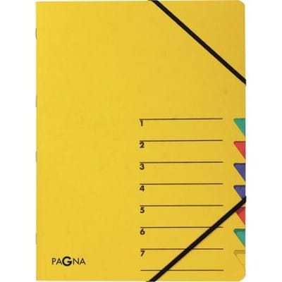 Ordnungsmappe EASY 24061-05 DIN A4 7 Fächer Pressspann gelb