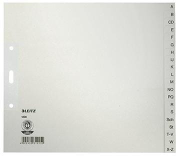 Register 12000085 A-Z DIN A4 24 x 21cm 20-teilig Papier grau