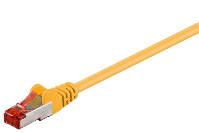 Patchkabel Cat. 6, 2x RJ45 mit S/FTP, 2m, gelb