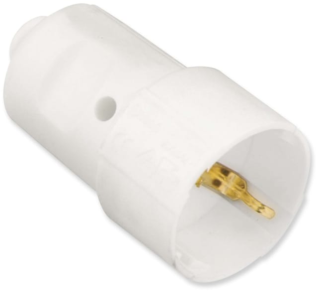 Schuko-Kupplung, PVC, weiß