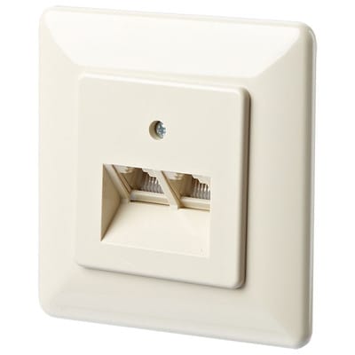 Anschlusseinheit design, Unterputz, UAE 2x8(8), perlweiß