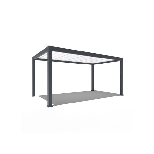 Pergoline Carport aus Aluminium 3 m x 5,3 m anthrazit