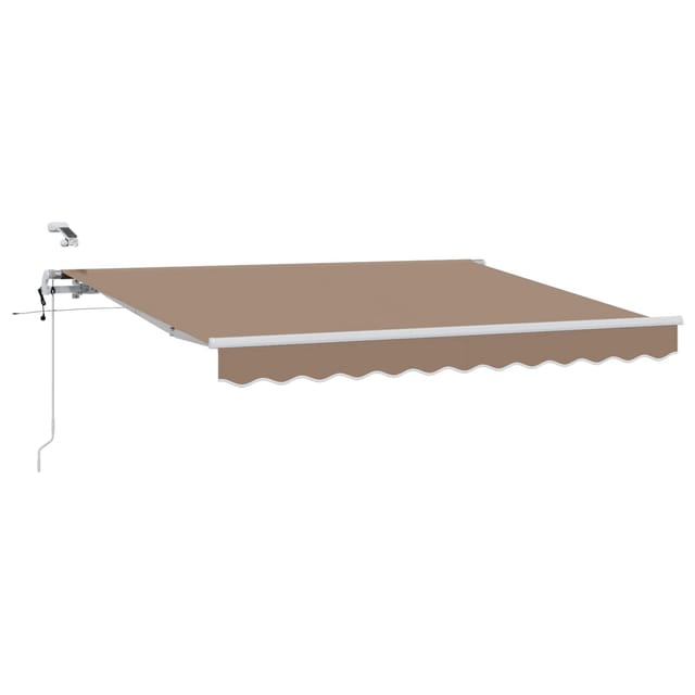 Einziehbare Markise Taupe 450 X 300 Cm Polyester Und Metall Vidaxl