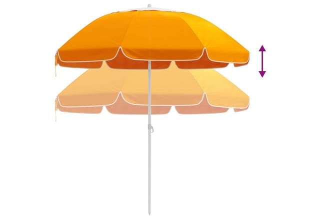 Garten-sonnenschirm 160 Cm 170t Polyester Orange Vidaxl