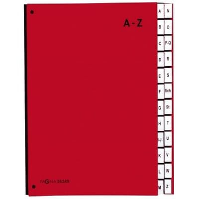 Pultordner 24249-01 DIN A4 A-Z 24 Fächer Polypropylen rot