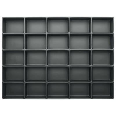 Tiefzieh-Tray 40mm, ESD, Fächer 25 Stück, 45 x 63mm