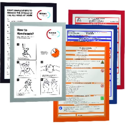 Informationsrahmen A4 10 Stk., rot