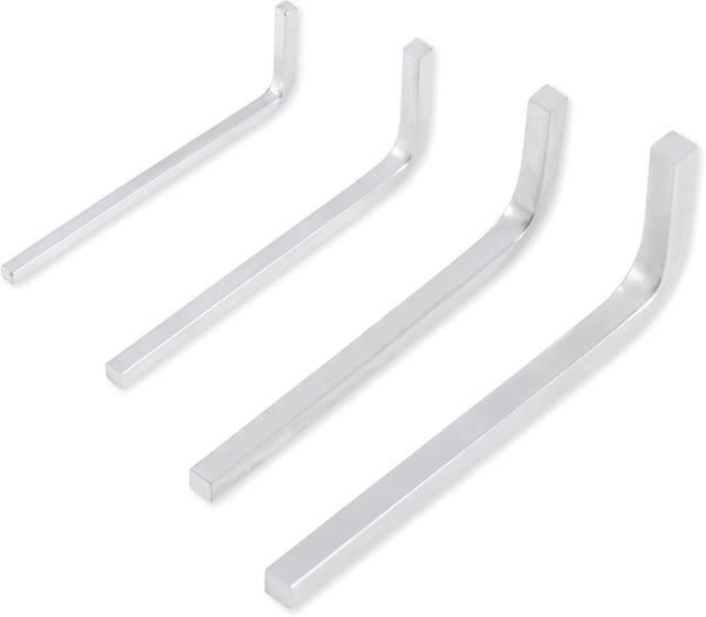 4-teiliger Vierkantschlüsselsatz, 3 Mm, 4 Mm, 5 Mm, 6 Mm L-förmige Schlüssel Aus Chrom-vanadium-stahl, Zuverlässig, Abgewinkelt Für Taschenlochschrauben