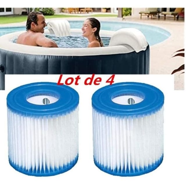 (weiß) 4er-pack Purespa Typ H Einfach Zu Installierende Poolkartuschen Blaue Packung