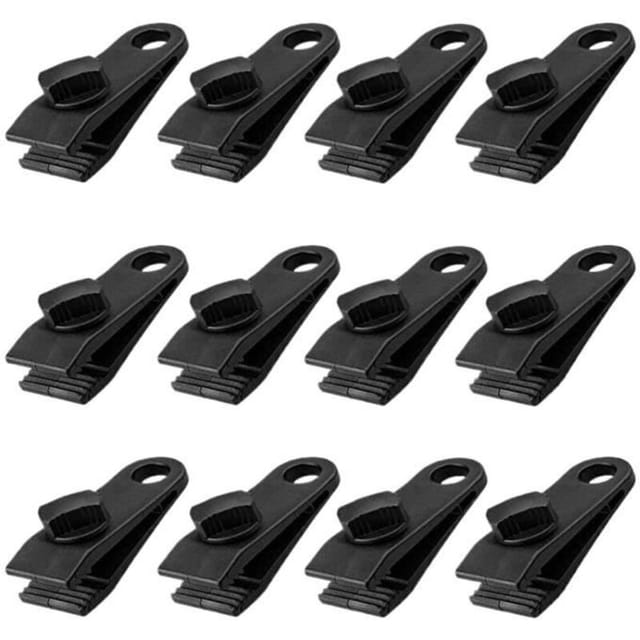 (schwarzer) Planenclip – Zeltclip – Schwarz – Leichtgewicht – Abmessungen 8,1 X 2,5 Cm