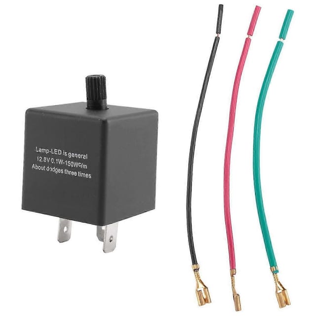 Elektronisches Led-blinkerrelais Mit 3 Pins, Einstellbar, Für Motorräder Und Autos