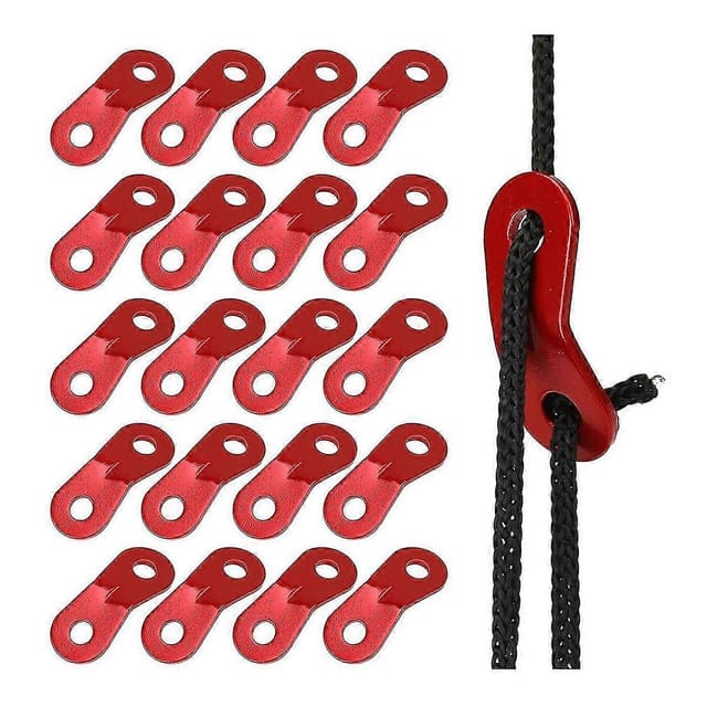 20 Stück Seilspanner Aus Aluminiumlegierung, Zelt-abspannleinen-kordelversteller Mit Zwei Löchern, Windseil-zeltschnalle, Ultra