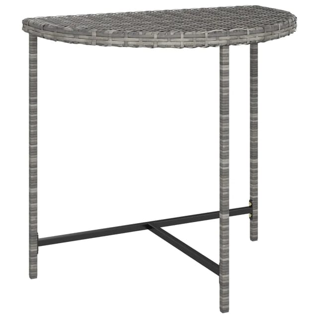 Prolenta Premium Gartentisch Grau 80x50x75 Cm Poly Rattan