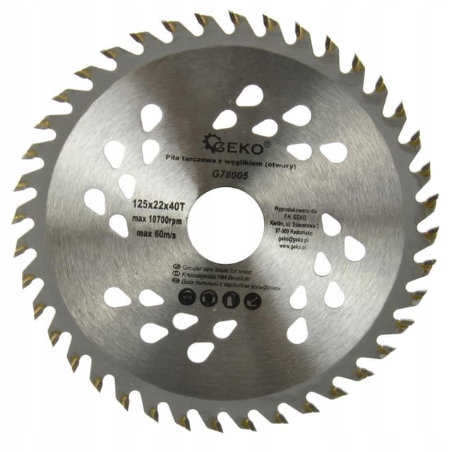Kreissägeblatt Geko G78005 125 Mm 40 Zähne