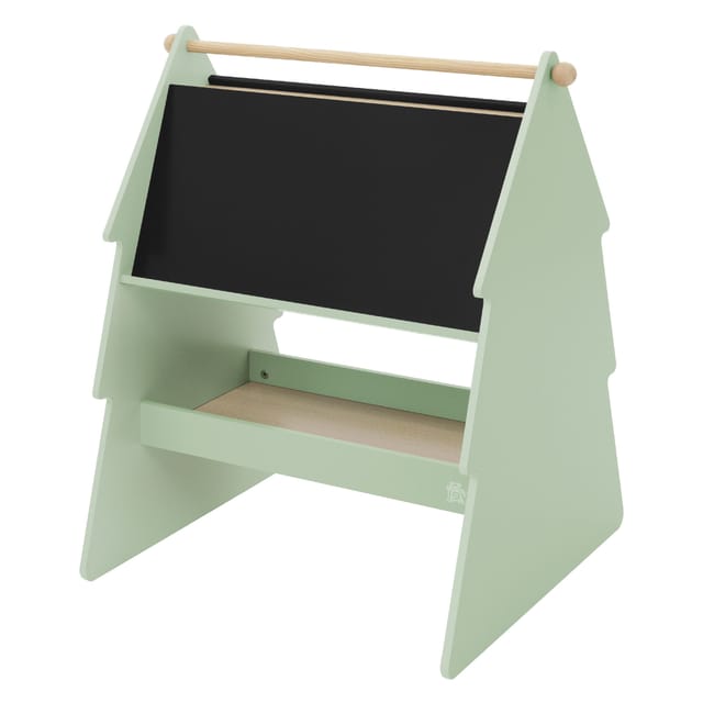 Joyz Kreidetafel Kinder Tanne 68x60x80 cm Grün-Natur Doppelseitig aus Holz