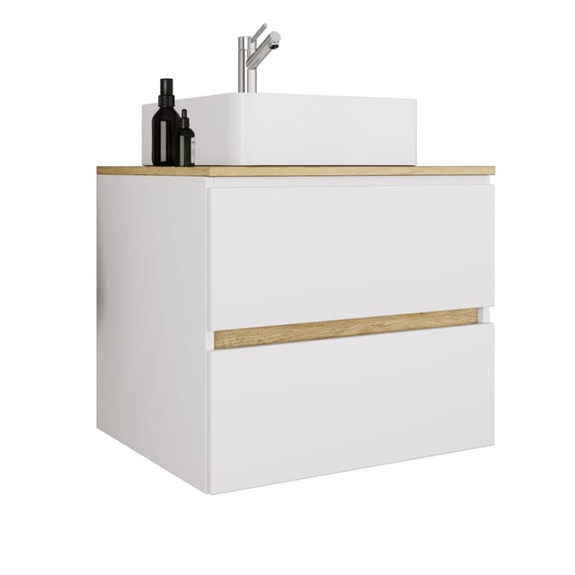VCM Waschtisch 2 tlg. Badmöbel-Set mit Waschbecken Cosila-A 60 cm (Set, 2-St., 1x Unterschrank 1x Waschbecken)