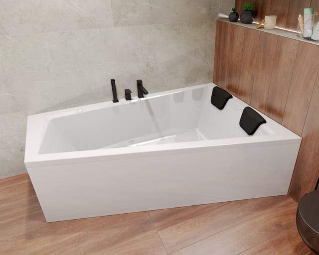 KOLMAN Badewanne Rechteck INTIMAS 150x85 Rechts + 2 Wannenkissen