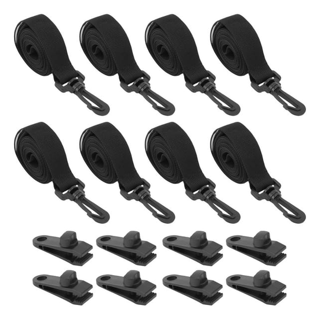 Befestigungsset Für Solar-poolabdeckungen (8-teilig): Gurte, Clips Und Klettverschlüsse Für Solar-poolabdeckungen Im Bodeneinbau.