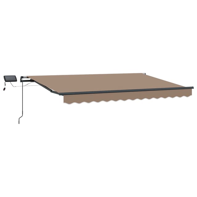 Ausziehbare Markise Taupe 450 X 300 Cm Stoff Und Aluminium Vidaxl
