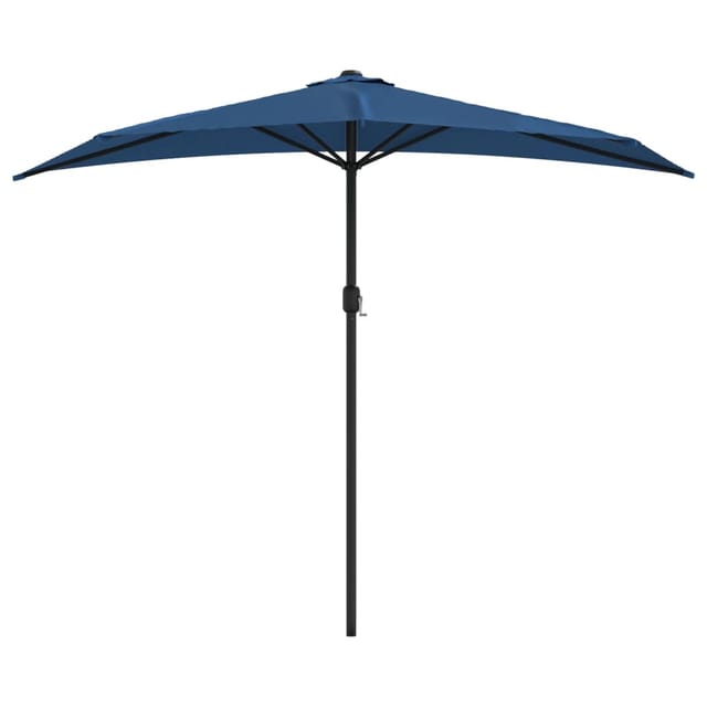 Balkon-sonnenschirm Alu-mast Blau 270x144x222cm Halbrund Vidaxl390963