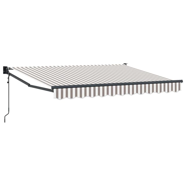 Markise Hellgrau Und Weiß 3 X 2,5 M Polyester Und Metall Vidaxl