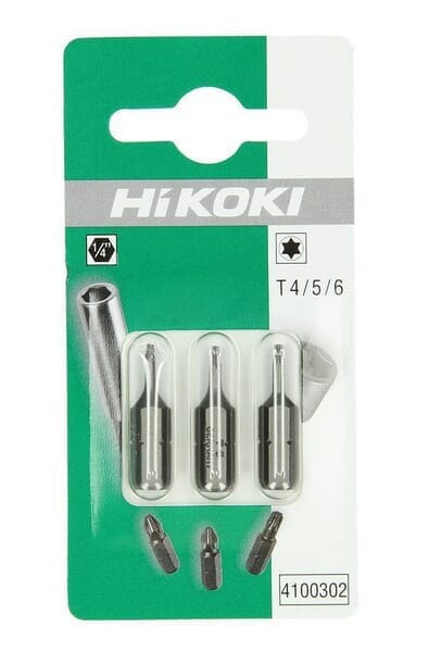 Torx-bits 1/4" T4/t5/t6-25 Mm (3x) Hikoki 4100302