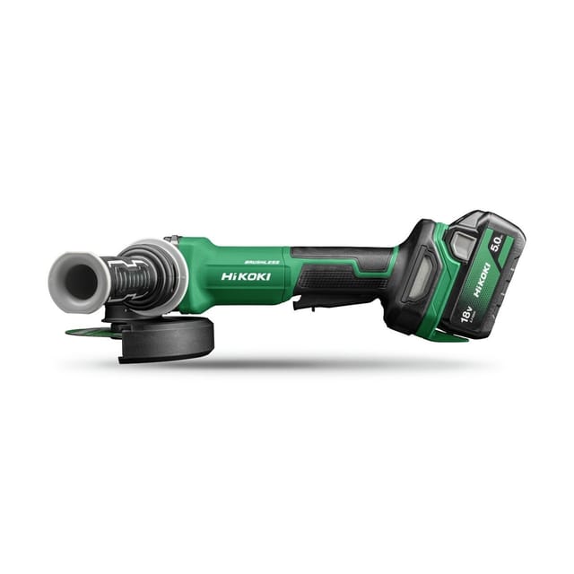 Akku-winkelschleifer G1813df (18 V, 2 Akkus De De Lithium-ionen De 5,0 Ah, Schleifscheiben Ø: 125 Mm, Spindel De Antrieb: M14, Drehzahl De Leerlauf: 8000 Min-1, Motor Ohne - Hikoki