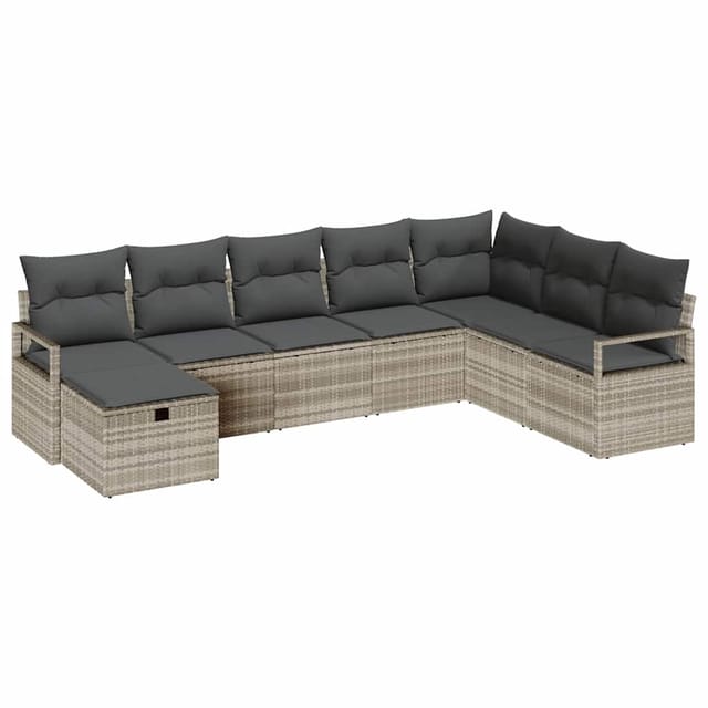 Maison Exclusive - Sofa Set Mit Kissen Mit Speicher Hellgrau Poly