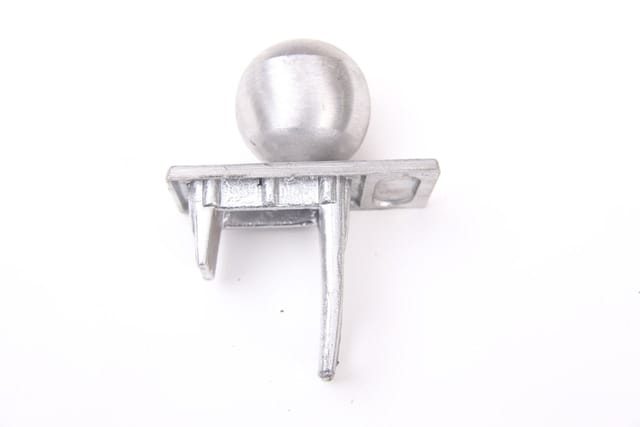 Floraworld Pfostenkugel Aluminium 8 x 4 cm weiß roh
