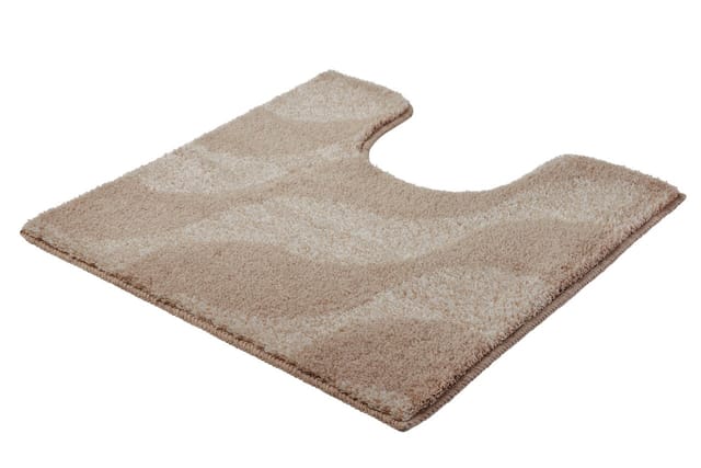 Kleine Wolke Badteppich WC-Vorleger Onda macadamia 55 x 55 cm