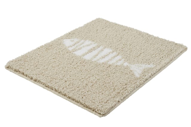 Kleine Wolke Badteppich Fish sandbeige 50 x 60 cm
