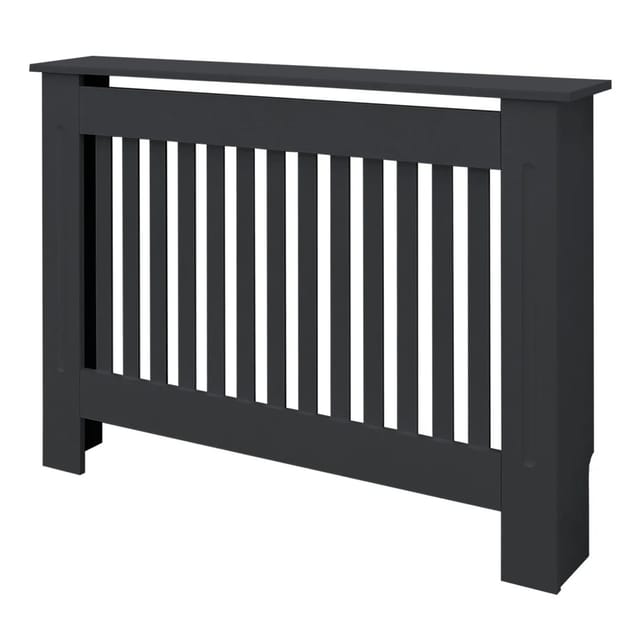 ML-Design Heizkörperverkleidung Landhausstil 112x19x82 cm Anthrazit aus MDF