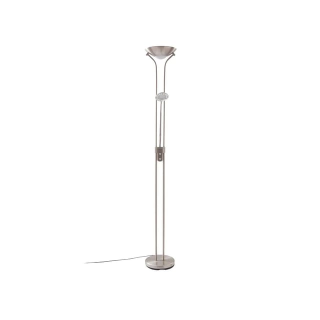 Lindby LED Stehlampe Josefin 9945232 Dimmbar Modern in Alu aus Metall 2-flammig Wohnzimmerleuchte