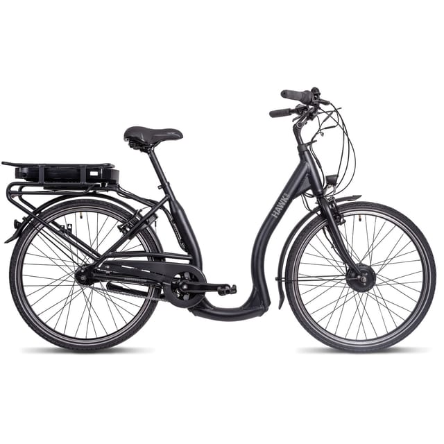 Hawk E-City Comfort E-Bike Damen 26 Zoll 44 cm Wave - Schwarz