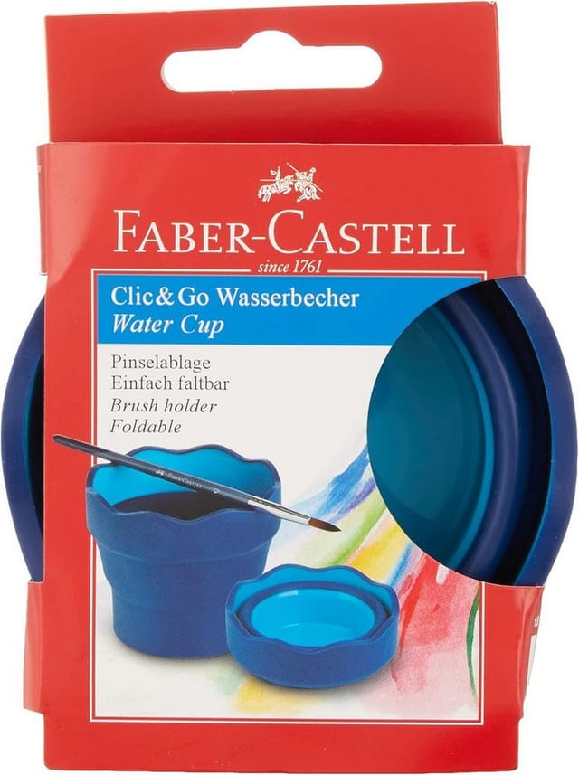 Faber-Castell Pinsel FABER-CASTELL 181510 Wasserbecher CLIC & GO - blau