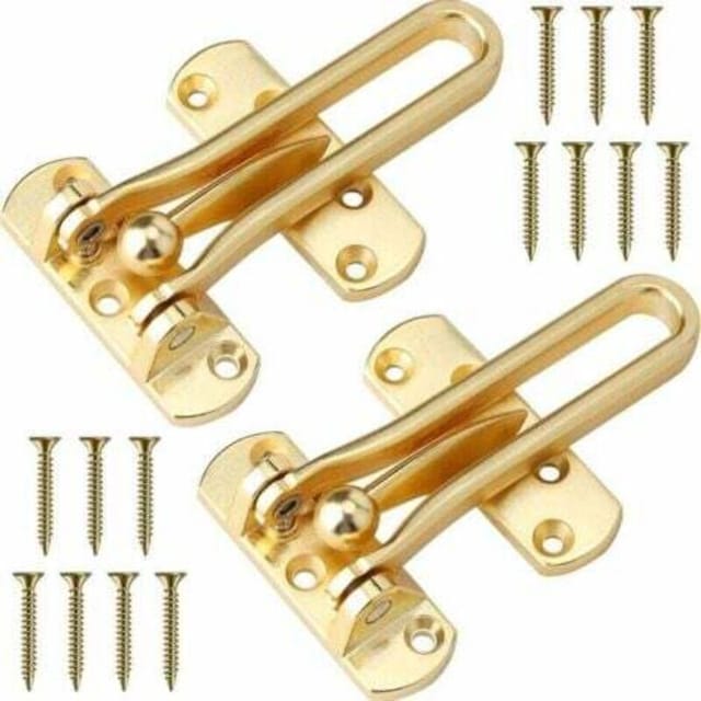 [niemals Verwendet] (gold, 2er-pack) Sicherheitsschloss Für Die Haustür, Kindersicher, Aus Massiver Und Dicker Aluminiumlegierung