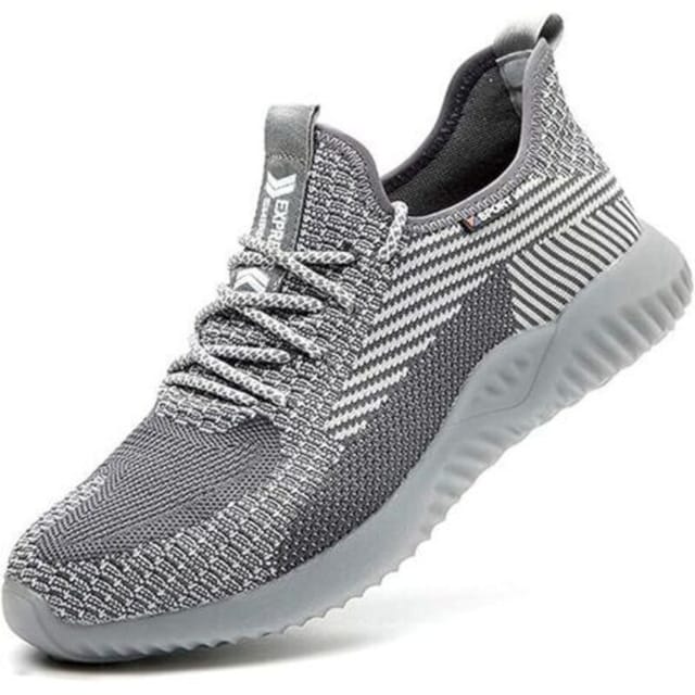 [niemals Verwendet] Unisex-sicherheitsschuhe Mit Stahlkappe – Leichte, Durchtrittsichere Sneaker Für Industrie Und Bauwesen, Grau, Größe 46