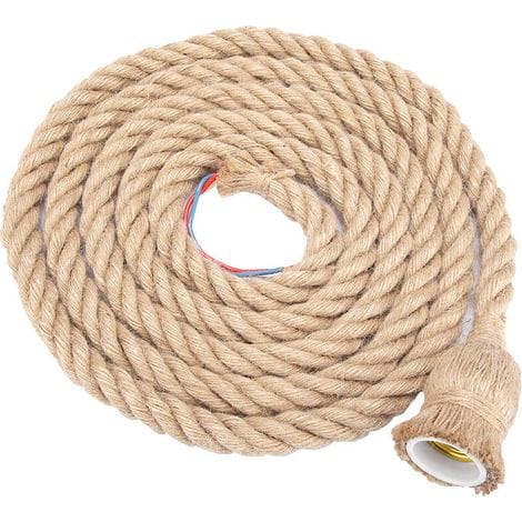 Bunthaus E27 Vintage Hanfseil Deckenleuchte Basis Pendelleuchte Lampenfassung 85-265v, 1,5m 1 Kopf