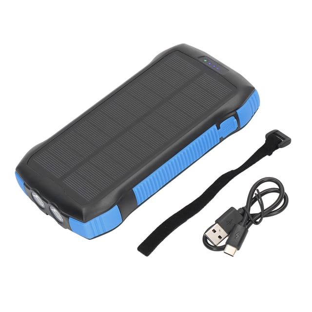 Tragbare, Solarbetriebene, Schnellladefähige, Wasserdichte Taschenlampe Mit Integrierter Taschenlampe