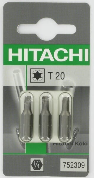 Bits Torx 1/4" T20-25mm (3x) Hikoki 752309