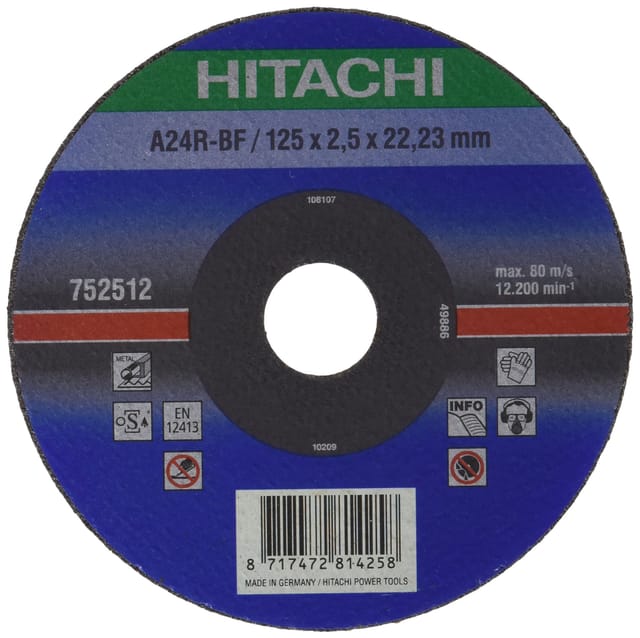 752512 - Trennscheibe , 125 X 2,5 X 22,2 Mm, Metall - Hikoki