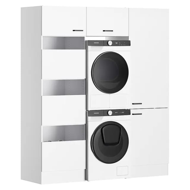 Optifit Optimulti Waschmaschinenschrank Bonn214 (L x B x H: 57,1 x 183,2 x 210 cm, Weiß)
