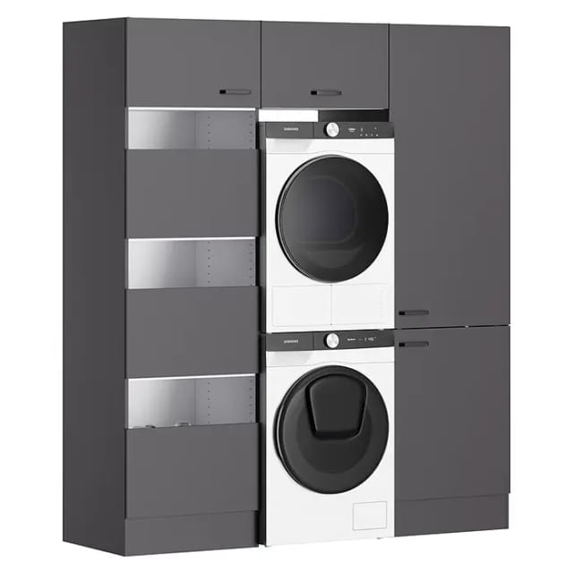 Optifit Optimulti Waschmaschinenschrank Kiel420 (L x B x H: 57,1 x 183,2 x 210 cm, Anthrazit)