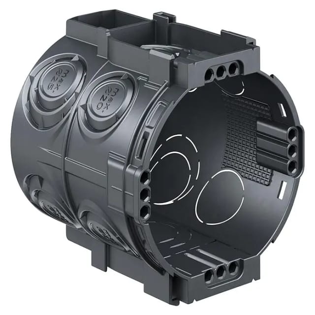 Kaiser Schalterdose (Ø x L: 60 x 66 mm, Schwarz, 25 Stk.)