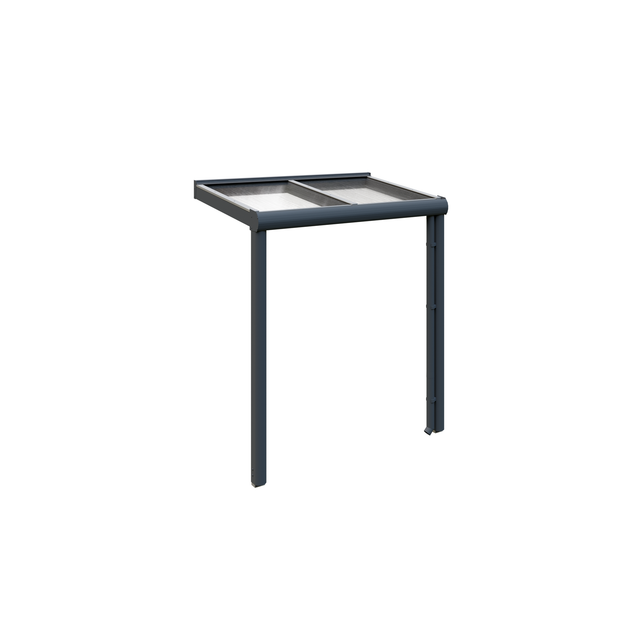 SKANHOLZ Vordach »Greifswald«, 216 x 135 cm, Anthrazit, Aluminium - schwarz