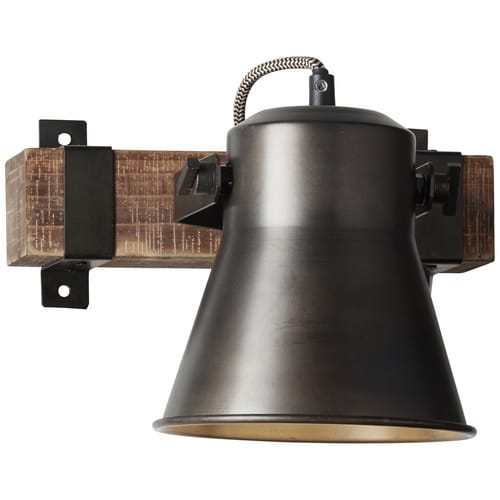 BRILLIANT Wandleuchte »PLOW«, 1-flammig, 10 W, BxHxT: 240 x 250 x 170 mm, IP 20 - schwarz