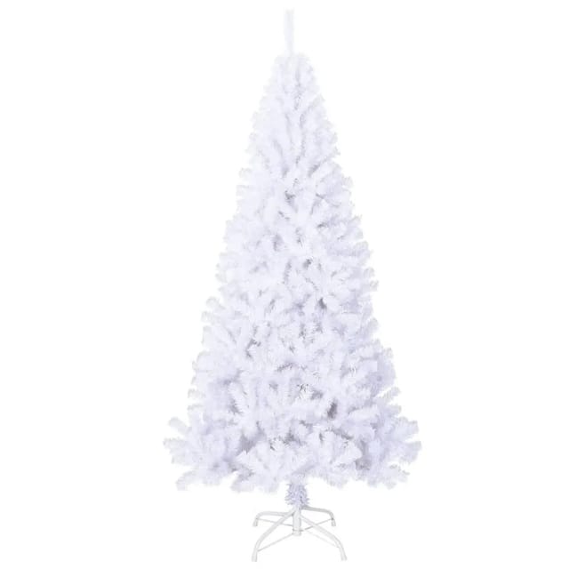 vidaXL Künstlicher Weihnachtsbaum mit Dicken Zweigen Weiß 240 cm PVC 321041