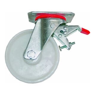 Zarges Lenkrolle mit Festeller 125 mm Durchmesser für Arbeitsbühnen