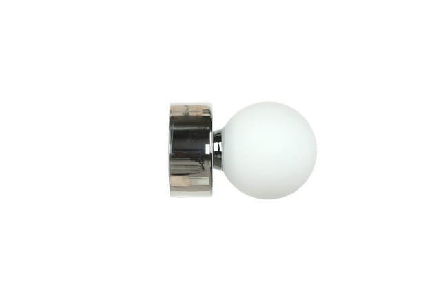Licht-Erlebnisse Wandleuchte BRAZOS, ohne Leuchtmittel, Badlampe Wand Glas Chrom Kugelschirm rund blendarm Spiegelleuchte