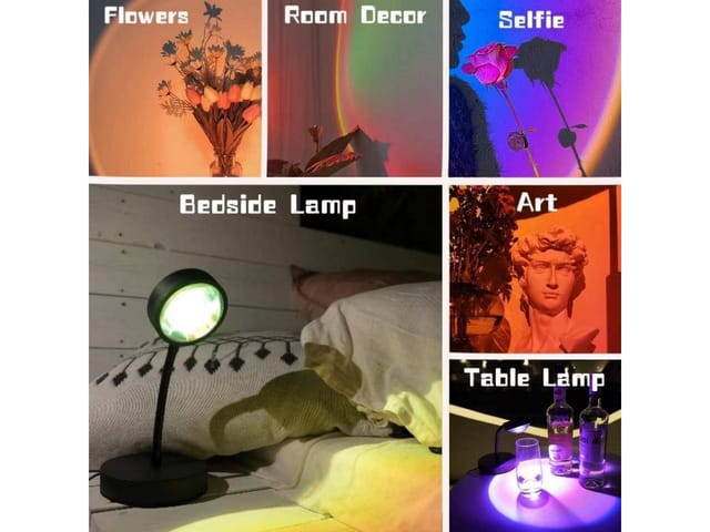 FELIXLEO LED-Sternenhimmel Sunset Lampe LED Nachtlicht App Control Selfie Schlafzimmer.